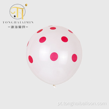 Balões de látex de bolinhas rosa de 12 polegadas